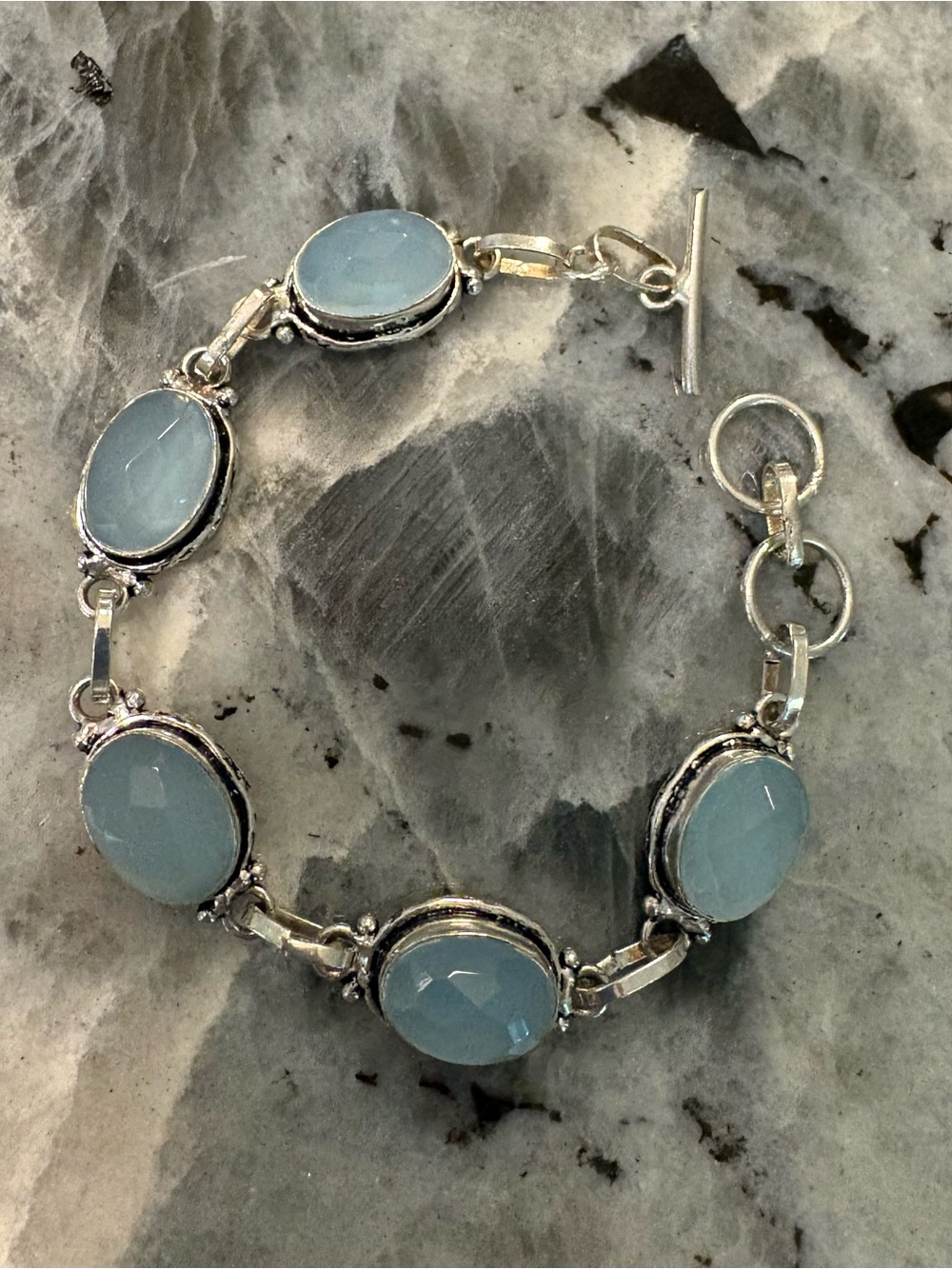 Sterling Silver Calcedony Bracelet